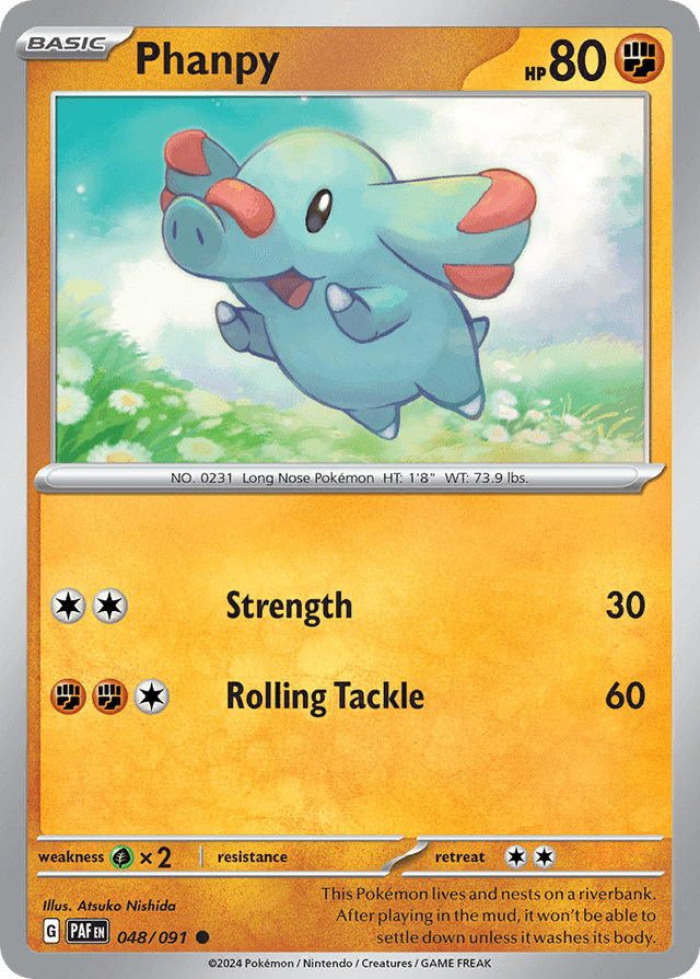 Carta Phanpy 48/91 do set Paldean Fates — Pokémon TCG | Bynx