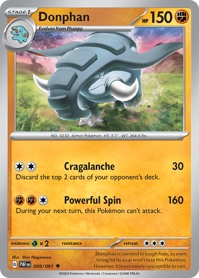 Carta Donphan 49/91 do set Paldean Fates — Pokémon TCG | Bynx