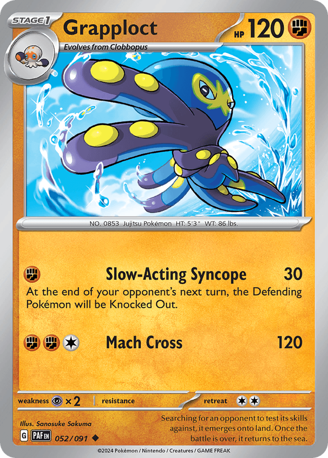 Carta Grapploct 52/91 do set Paldean Fates — Pokémon TCG | Bynx