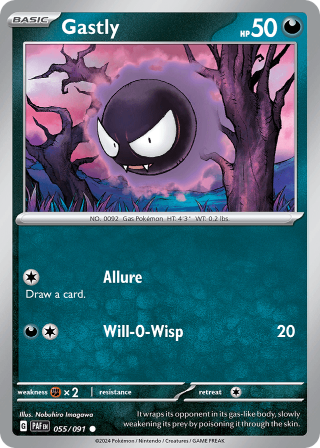 Carta Gastly 55/91 do set Paldean Fates — Pokémon TCG | Bynx
