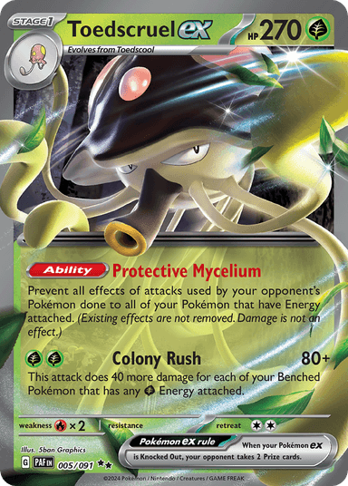 Carta Toedscruel ex 5/91 do set Paldean Fates — Pokémon TCG | Bynx