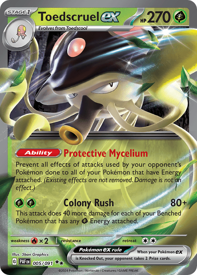 Carta Toedscruel ex 5/91 do set Paldean Fates — Pokémon TCG | Bynx