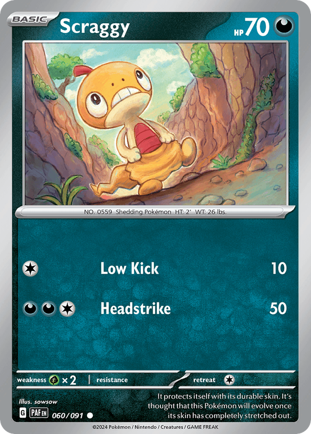 Carta Scraggy 60/91 do set Paldean Fates — Pokémon TCG | Bynx