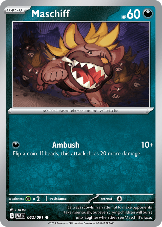 Carta Maschiff 62/91 do set Paldean Fates — Pokémon TCG | Bynx