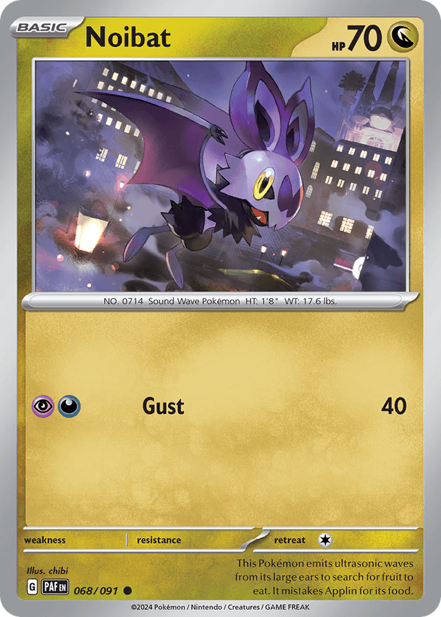 Carta Noibat 68/91 do set Paldean Fates — Pokémon TCG | Bynx
