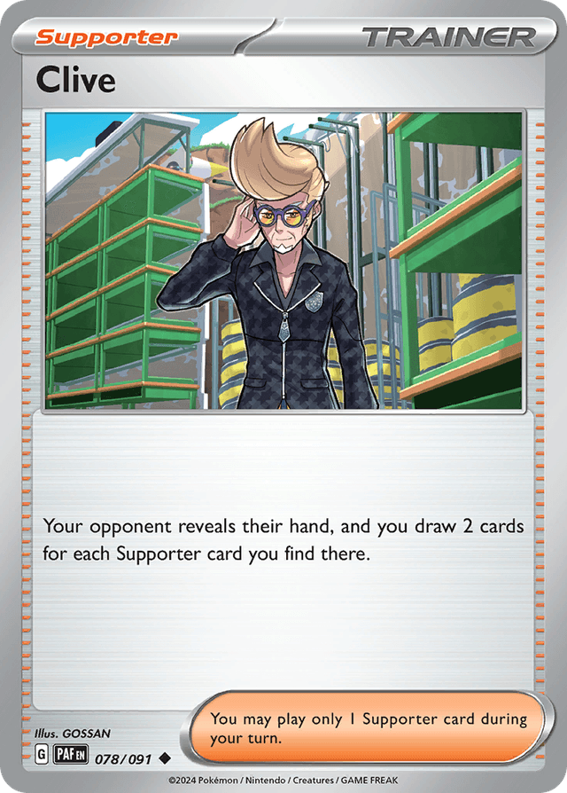 Carta Clive 78/91 do set Paldean Fates — Pokémon TCG | Bynx