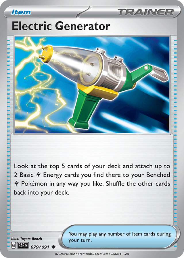 Carta Electric Generator 79/91 do set Paldean Fates — Pokémon TCG | Bynx