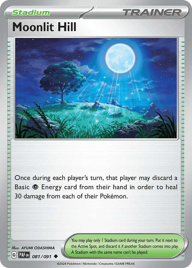 Carta Moonlit Hill 81/91 do set Paldean Fates — Pokémon TCG | Bynx