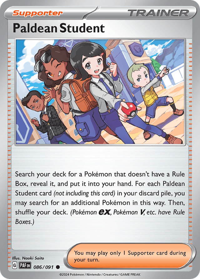Carta Paldean Student 86/91 do set Paldean Fates — Pokémon TCG | Bynx