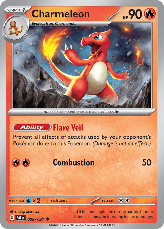 Carta Charmeleon 8/91 do set Paldean Fates — Pokémon TCG | Bynx