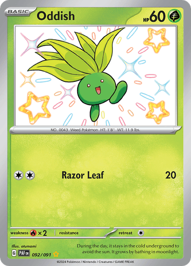 Carta Oddish 92/91 do set Paldean Fates — Pokémon TCG | Bynx
