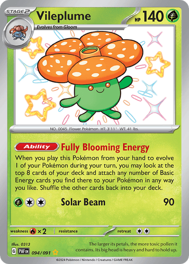 Carta Vileplume 94/91 do set Paldean Fates — Pokémon TCG | Bynx