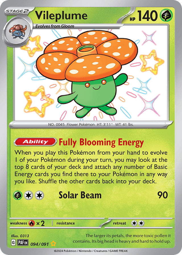Carta Vileplume 94/91 do set Paldean Fates — Pokémon TCG | Bynx