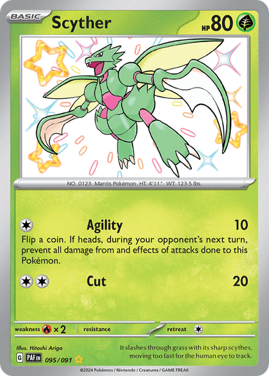 Carta Scyther 95/91 do set Paldean Fates — Pokémon TCG | Bynx