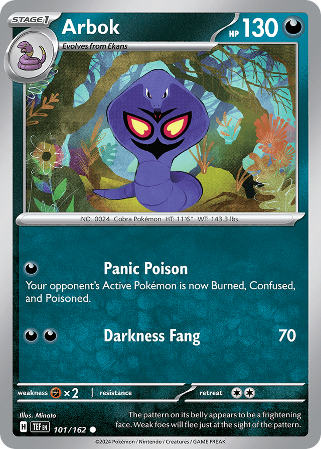 Carta Arbok 101/162 do set Temporal Forces — Pokémon TCG | Bynx