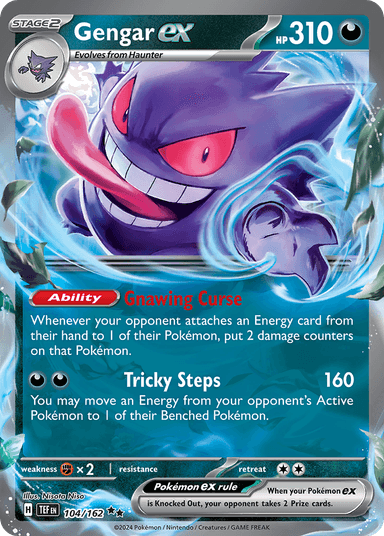 Carta Gengar ex 104/162 do set Temporal Forces — Pokémon TCG | Bynx
