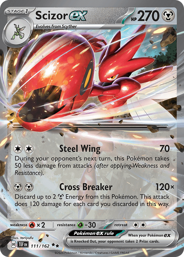 Carta Scizor ex 111/162 do set Temporal Forces — Pokémon TCG | Bynx
