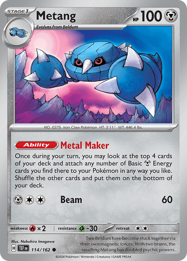 Carta Metang 114/162 do set Temporal Forces — Pokémon TCG | Bynx