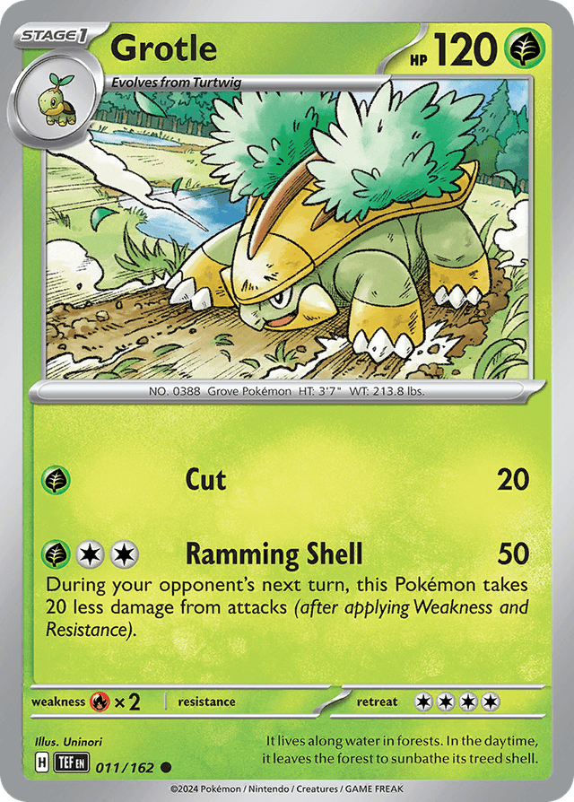 Carta Grotle 11/162 do set Temporal Forces — Pokémon TCG | Bynx
