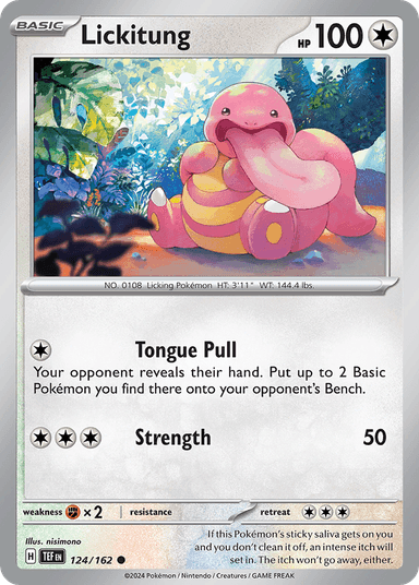 Carta Lickitung 124/162 do set Temporal Forces — Pokémon TCG | Bynx