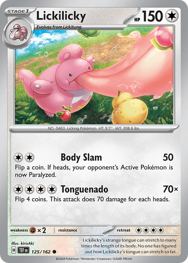 Carta Lickilicky 125/162 do set Temporal Forces — Pokémon TCG | Bynx