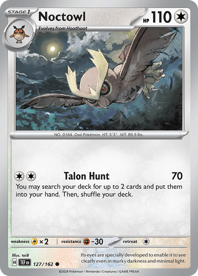 Carta Noctowl 127/162 do set Temporal Forces — Pokémon TCG | Bynx