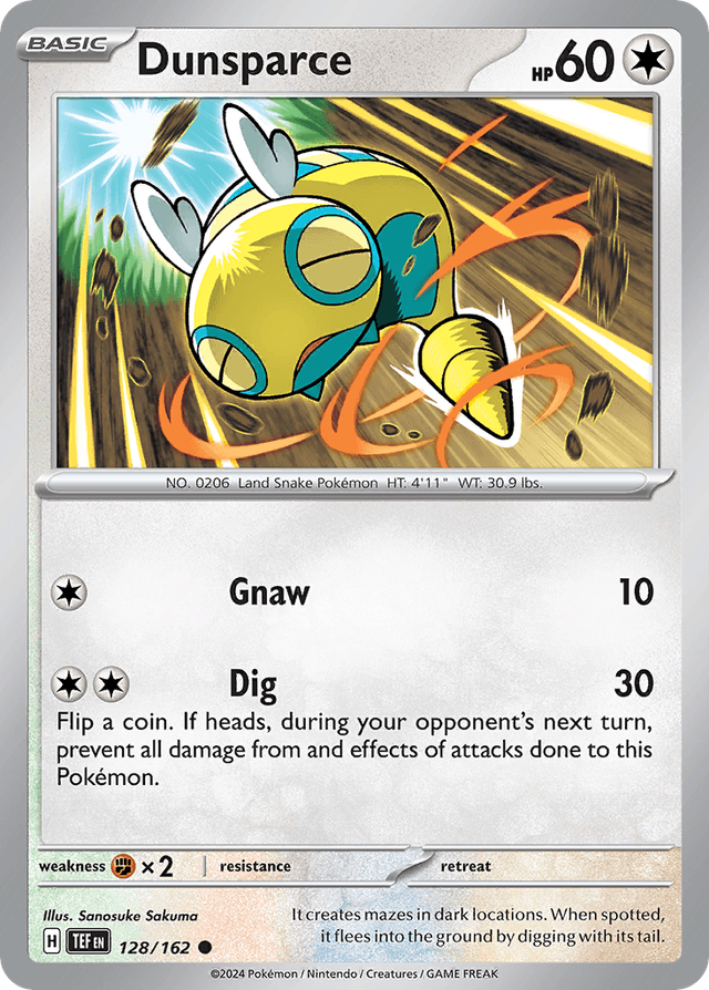 Carta Dunsparce 128/162 do set Temporal Forces — Pokémon TCG | Bynx