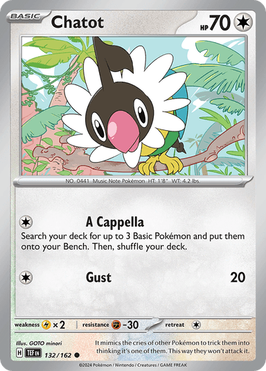 Carta Chatot 132/162 do set Temporal Forces — Pokémon TCG | Bynx