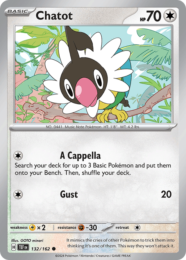 Carta Chatot 132/162 do set Temporal Forces — Pokémon TCG | Bynx