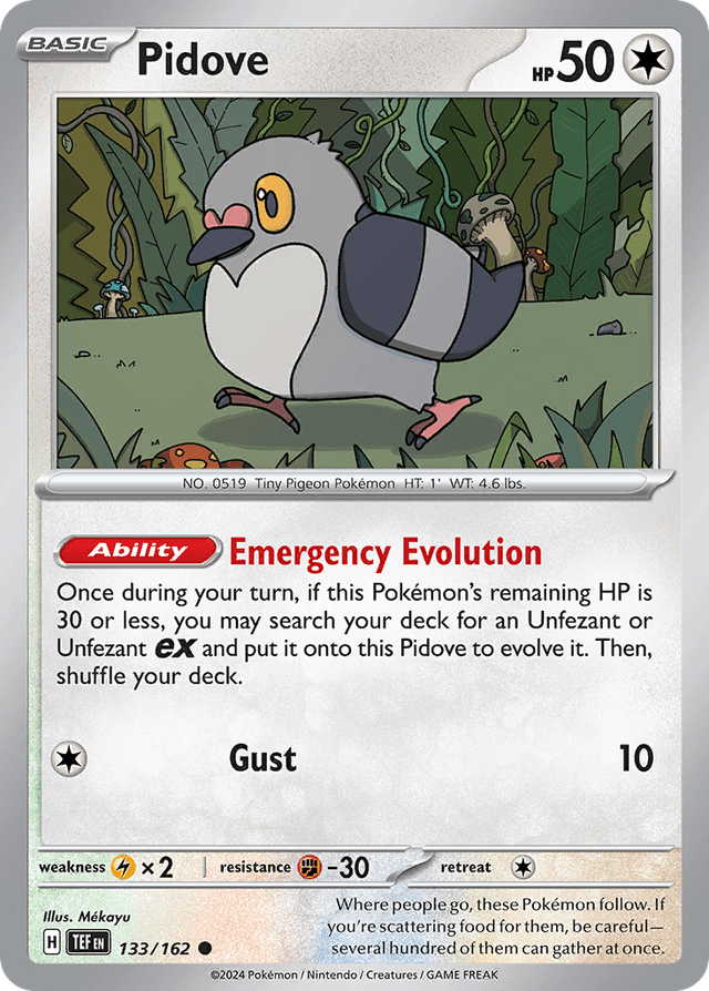 Carta Pidove 133/162 do set Temporal Forces — Pokémon TCG | Bynx