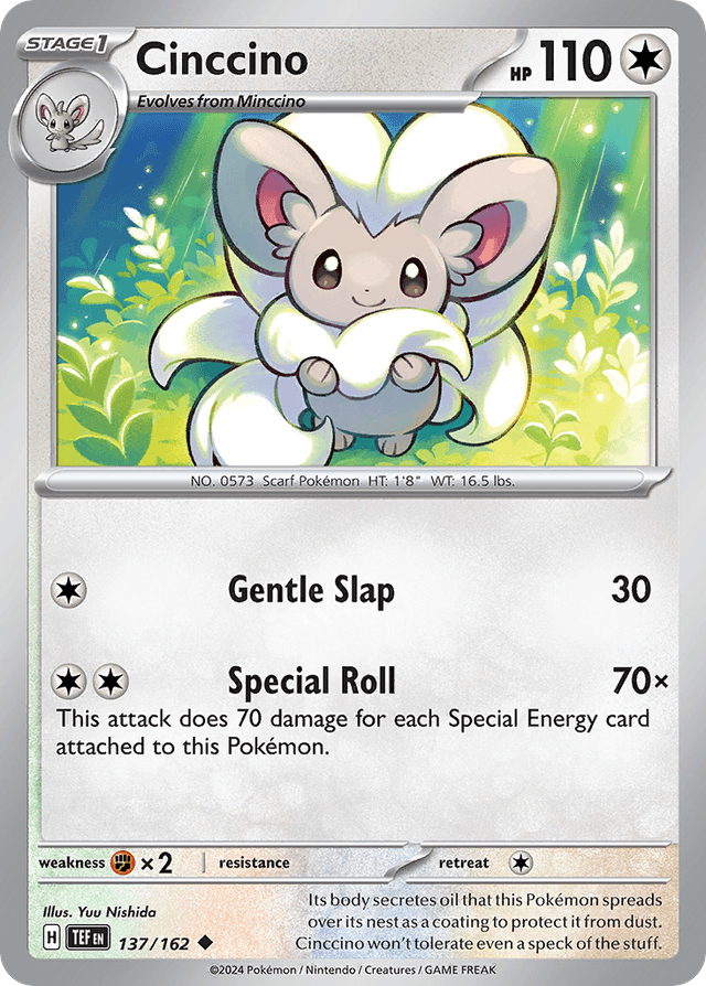Carta Cinccino 137/162 do set Temporal Forces — Pokémon TCG | Bynx