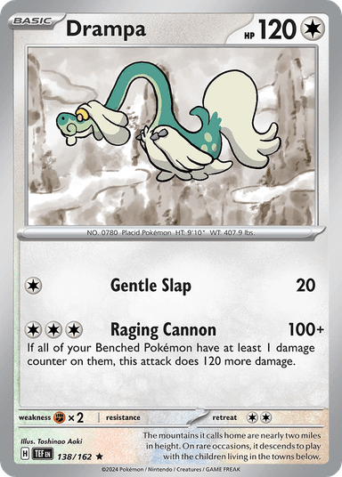 Carta Drampa 138/162 do set Temporal Forces — Pokémon TCG | Bynx