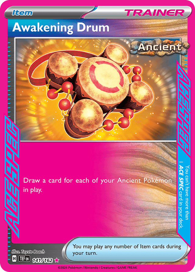 Carta Awakening Drum 141/162 do set Temporal Forces — Pokémon TCG | Bynx