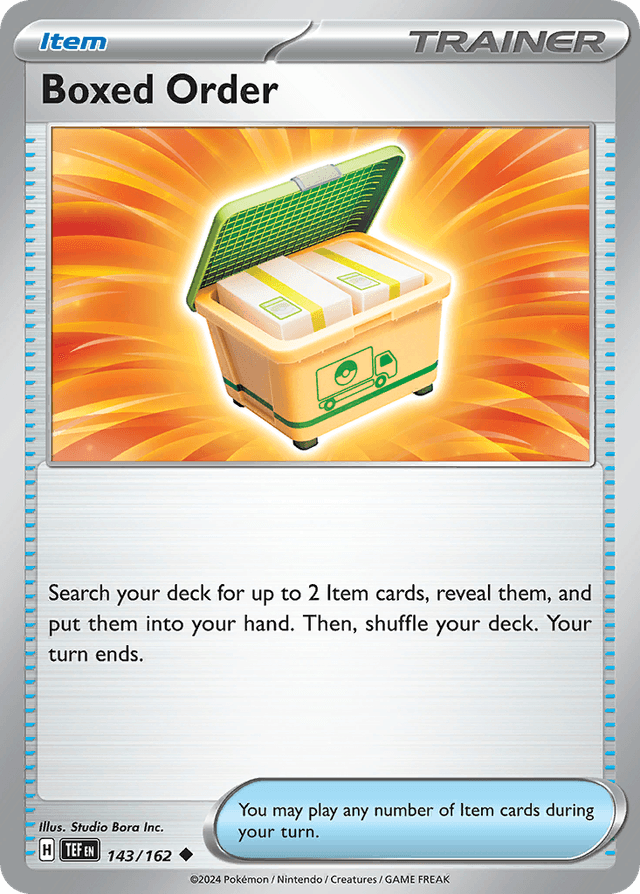 Carta Boxed Order 143/162 do set Temporal Forces — Pokémon TCG | Bynx