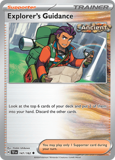 Carta Explorer's Guidance 147/162 do set Temporal Forces — Pokémon TCG | Bynx