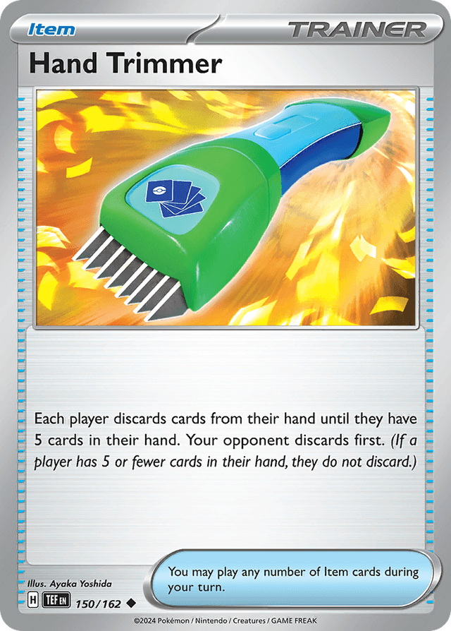 Carta Hand Trimmer 150/162 do set Temporal Forces — Pokémon TCG | Bynx