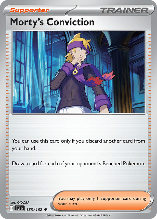 Carta Morty's Conviction 155/162 do set Temporal Forces — Pokémon TCG | Bynx