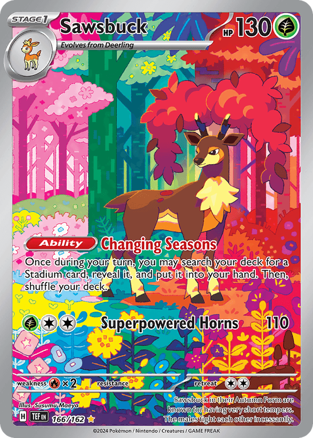 Carta Sawsbuck 166/162 do set Temporal Forces — Pokémon TCG | Bynx