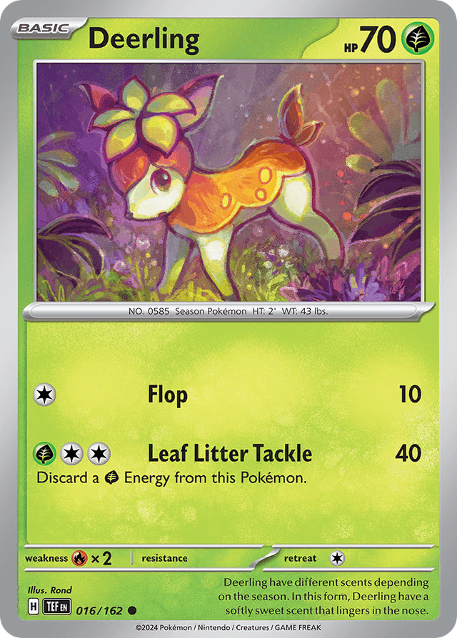 Carta Deerling 16/162 do set Temporal Forces — Pokémon TCG | Bynx