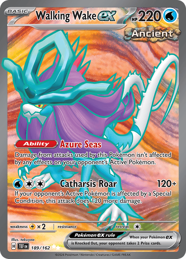 Carta Walking Wake ex 189/162 do set Temporal Forces — Pokémon TCG | Bynx