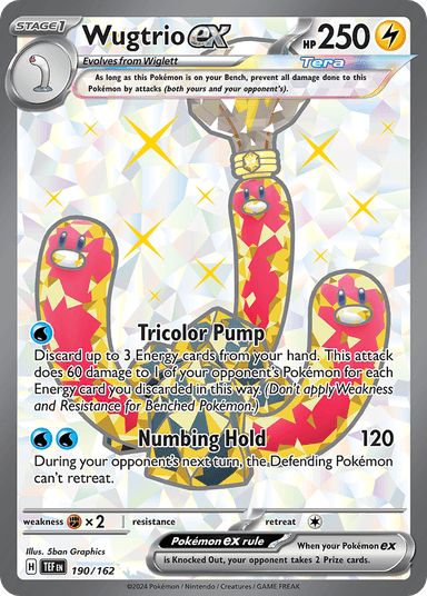 Carta Wugtrio ex 190/162 do set Temporal Forces — Pokémon TCG | Bynx