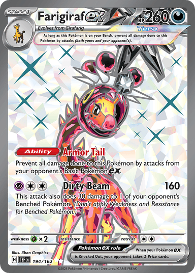 Carta Farigiraf ex 194/162 do set Temporal Forces — Pokémon TCG | Bynx