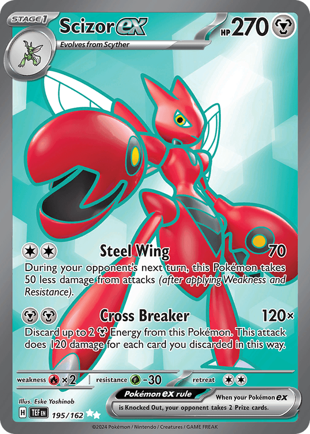 Carta Scizor ex 195/162 do set Temporal Forces — Pokémon TCG | Bynx