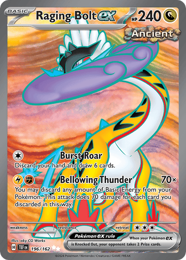 Carta Raging Bolt ex 196/162 do set Temporal Forces — Pokémon TCG | Bynx