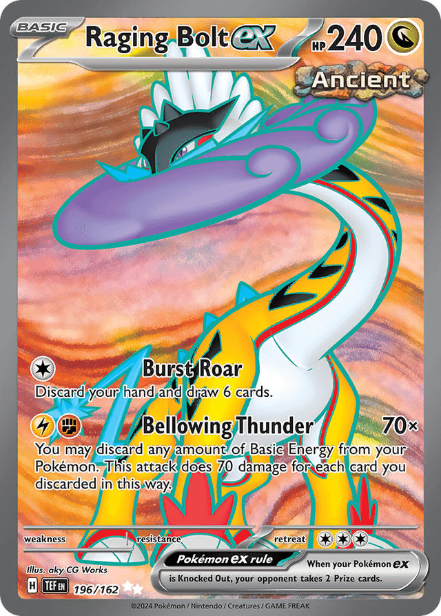 Carta Raging Bolt ex 196/162 do set Temporal Forces — Pokémon TCG | Bynx