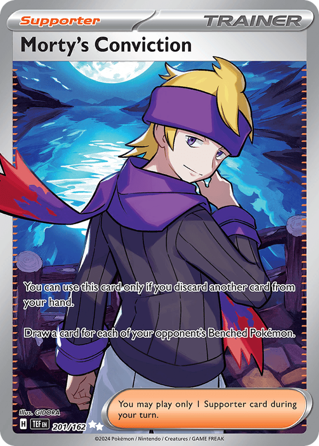 Carta Morty's Conviction 201/162 do set Temporal Forces — Pokémon TCG | Bynx