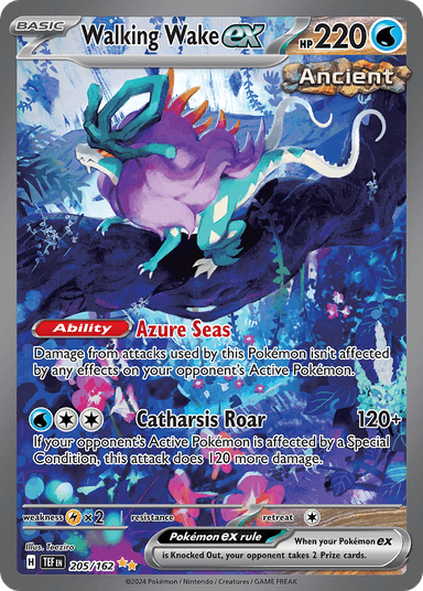 Carta Walking Wake ex 205/162 do set Temporal Forces — Pokémon TCG | Bynx