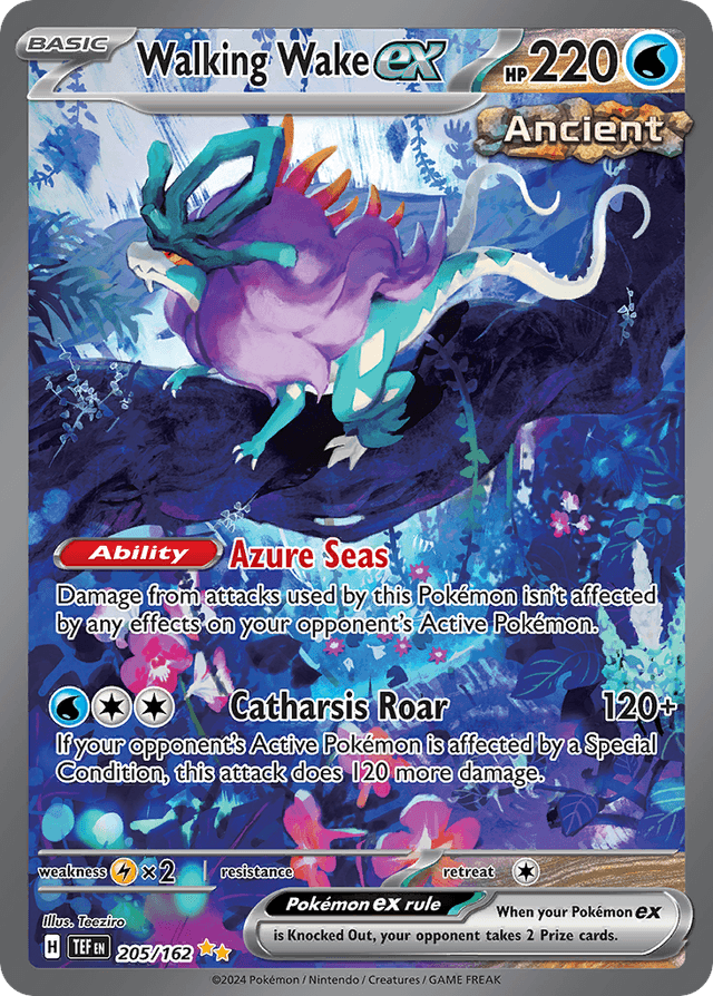 Carta Walking Wake ex 205/162 do set Temporal Forces — Pokémon TCG | Bynx