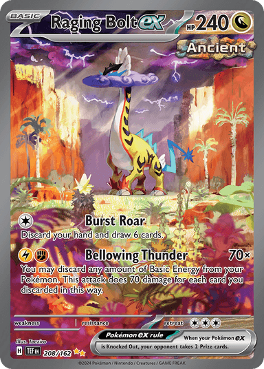 Carta Raging Bolt ex 208/162 do set Temporal Forces — Pokémon TCG | Bynx