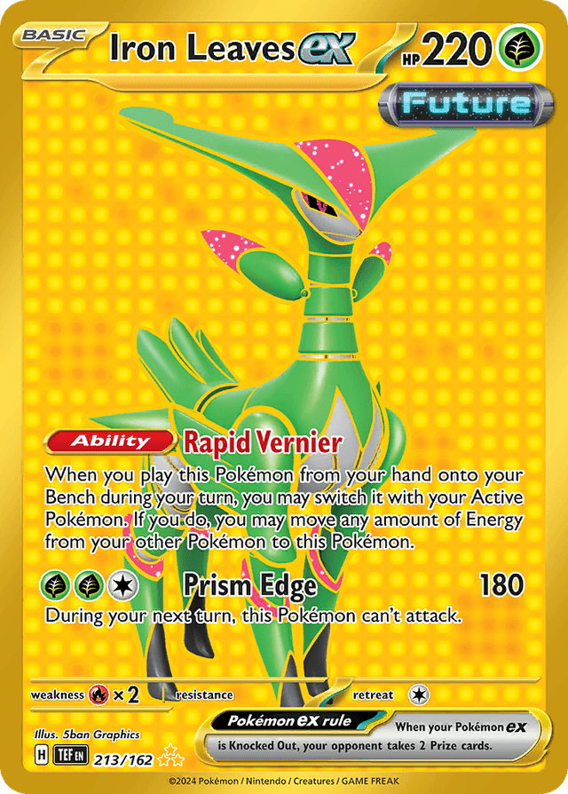 Carta Iron Leaves ex 213/162 do set Temporal Forces — Pokémon TCG | Bynx